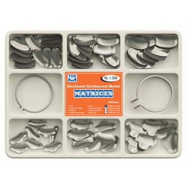 [CLEARANCE SALE] Torvm Sectional Contoured Metal Matrices Universal Kit - Soft 0.035mm (100pcs)