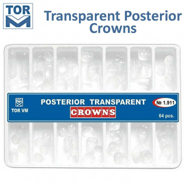 [CLEARANCE SALE] Torvm Transparent Crowns For Posterior Universal Kit (64pcs)