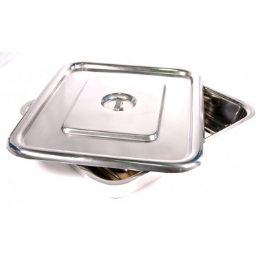 Instrument Tray with Cover Stainless Steel - 12