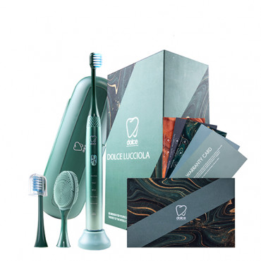 Dolce Lucciola Ultra Supersonic Toothbrush (Green/Orange) 