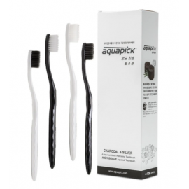 Aquapick Antibacterial Charcoal Toothbrush (4pcs)