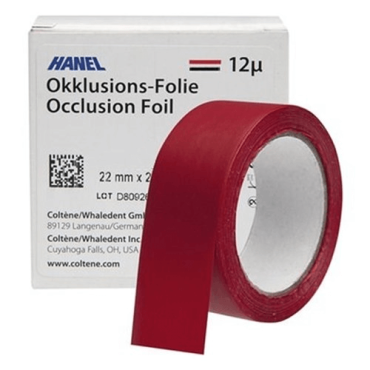 Coltene Hanel Occlusion Foil 12µ Red-Black (22mm, 25mm)