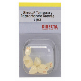 Directa Temporary Polycarbonate Crowns Opaque - Lower Bicuspids Short (5pcs)