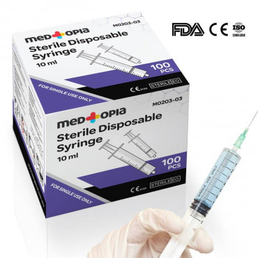 Medtopia Disposable Syringe Luer Lock - 10mL (100pcs)