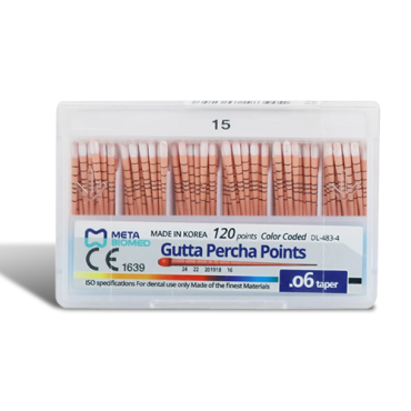 Meta Biomed Dental Gutta Percha PointCode 15, Special Taper 0.6