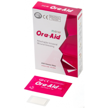 Ora-Aid Attachable Intraoral Wound Dressing - 25mm x 15mm (20pcs)