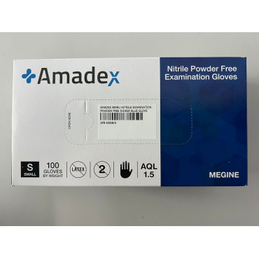 Amadex Birru Nitrile Examination Powder Free Indigo Blue Glove (100pcs) 