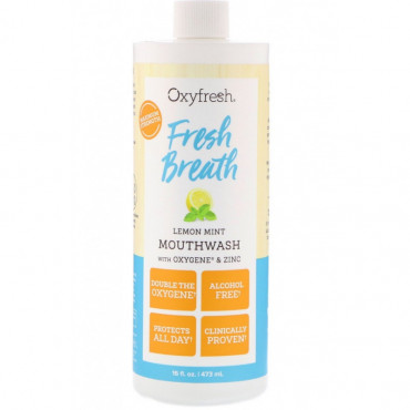 [CLEARANCE SALE] Oxyfresh Fresh Breath Lemon Mint Mouthwash (16 Oz)