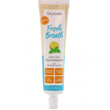 [CLEARANCE SALE] Oxyfresh Fresh Breath Lemon Mint Toothpaste (5 Oz)