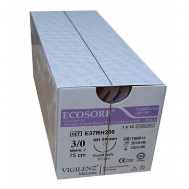 Vigilenz Ecosorb® Violet USP 3/0 Suture (12pcs)