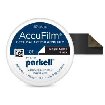 Parkell AccuFilm® I Single-Sided Black Occlusal Articulating Film (280 Strips)