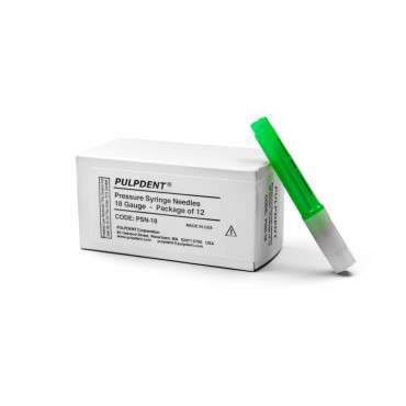 Pulpdent® Pressure Syringe® Needle 18G Pkg  Of 100