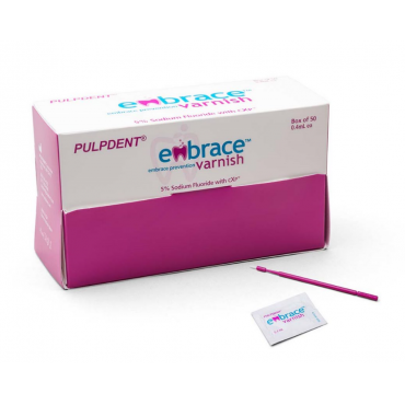Pulpdent® Embrace Varnish - 5% Sodium Fluoride With  Cxp™  50 x 0.4 mL [Pre-Order]