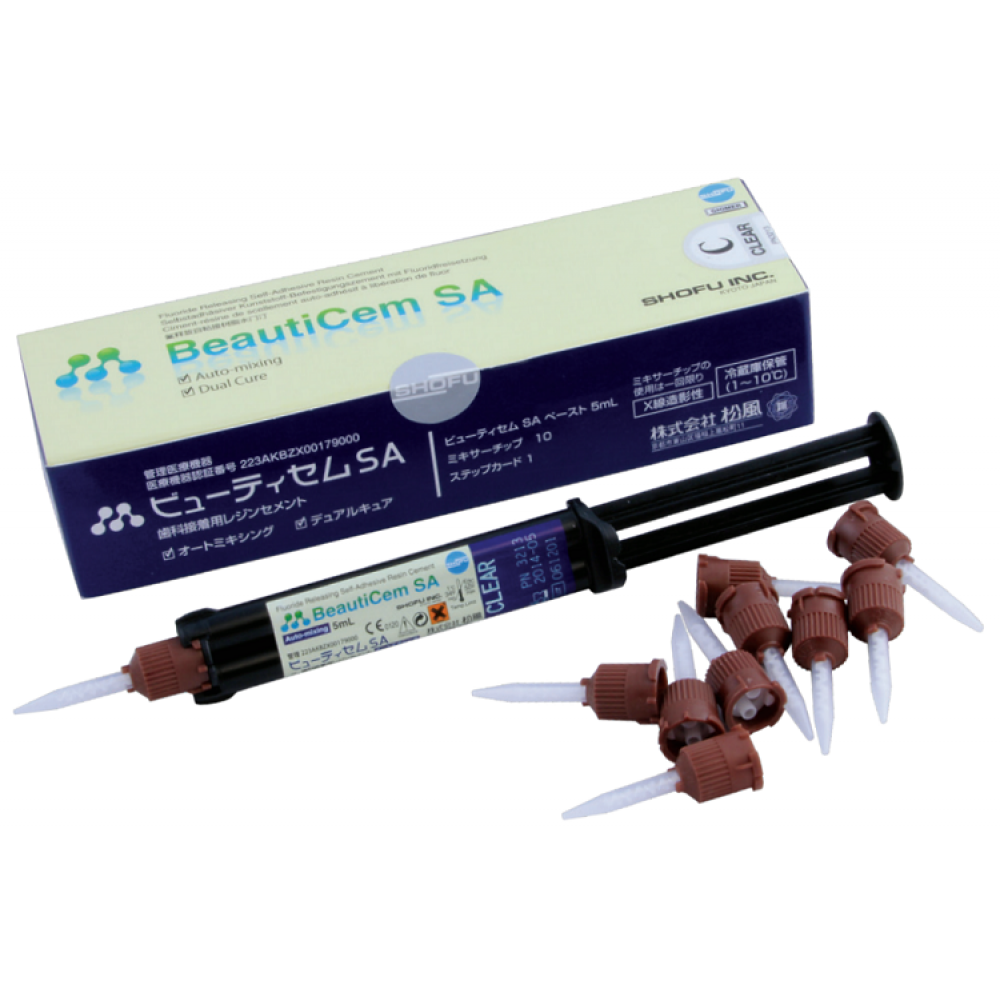 Shofu BeautiCem SA Auto-Mix Syringe - Clear Shade (5mL) (Buy 2 Free 1) 