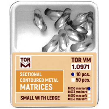 [CLEARANCE SALE] Torvm Sectional Contoured Metal Matrices w/ Ledge - 0.035mm (50pcs)