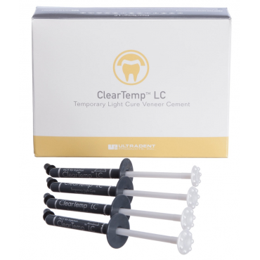 Ultradent ClearTemp™ LC Temporary Veneer Cement Syringe Refill (4 x 0.67g)