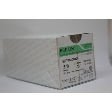 Vigilenz Brilon® Blue USP 5/0 Suture (12pcs)